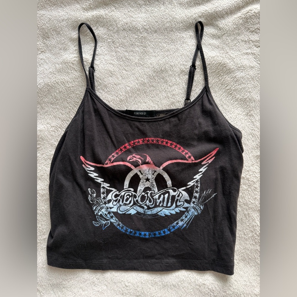 Aerosmith Graphic Crop Top